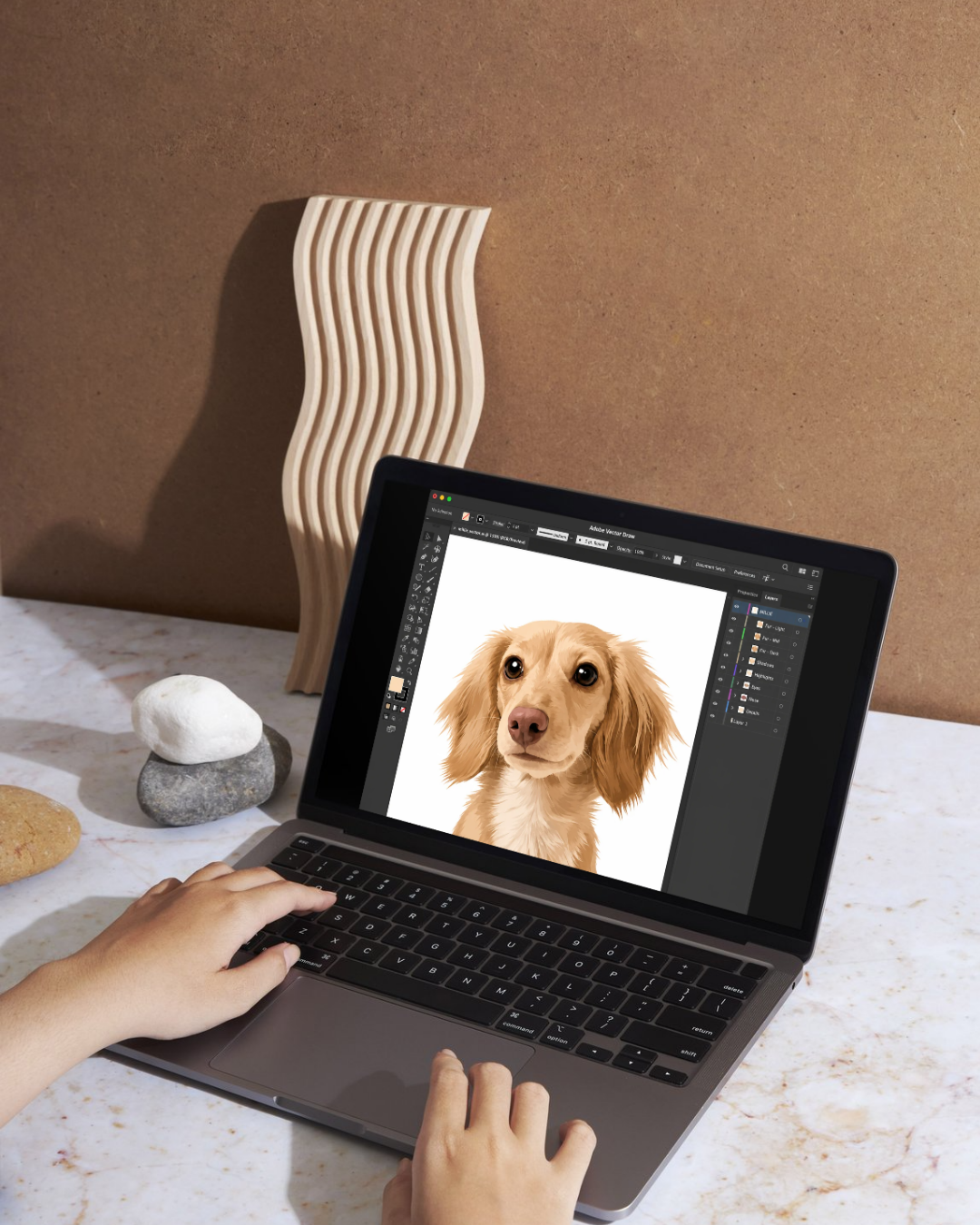 Hand illustrated with attention to every detail of your pet.